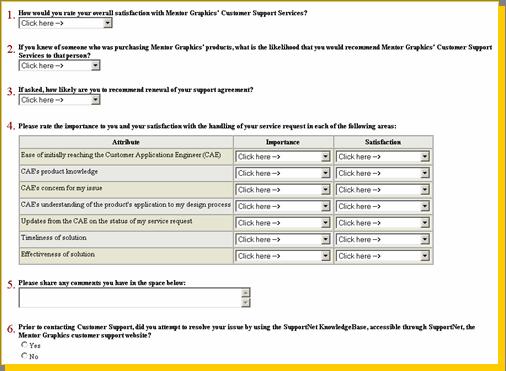 Service Request Incident Survey Importance & satisfaction for CAE* interaction Oldest feedback vehicle Response