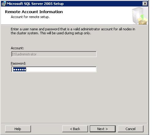 Figure 6: Remote Account Information 7. After the configuration check is complete on all systems, a summary appears.