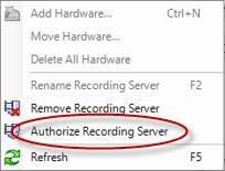 Important: When the Recording Server service is running, it is very important that Windows Explorer or other programs do not access Media Database files or folders associated with your system setup.