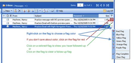 MCSD OWA Tutorial Email Page 8 of 9 X. flag a message to review later?
