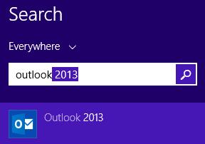 If the Start screen is not displayed, press the Windows key. 2 If you have an Outlook 2013 icon on your desktop, click on it once to launch Outlook.