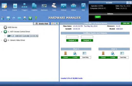 HARDWARE MANAGER The Hardware Manager contains three basic windows: the Hardware Tree, Hardware Properties and the Status Screen.
