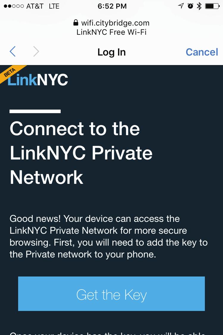 LinkNYC New York City requires users to install configuration profiles with root CA s as part of the connection process for its free Wi-Fi program LinkNYC.