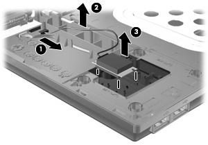4. Remove the Bluetooth module (3) from the base enclosure. Reverse this procedure to install the Bluetooth module.