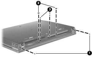 0 screws or To remove the switch cover on 14-in models, remove the following screws: (1) Two PM2.5 3.