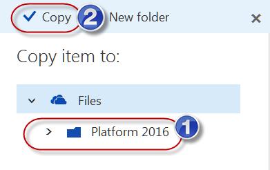 2. From the pop-up menu, click Copy to 3. On the Copy Item to: Select the desired folder Click Copy 4.