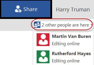 5. Select Edit in Word Online 6. Once the document opens, you can begin editing. 7. When other are sharing the document, a notification box will appear.