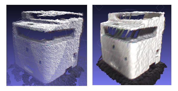 Start State.2 (a) Fig. 3. Scanned by Kinect. (a) raw data of point cloud and the created polygon for animation. State.1 State.3 Goal State.4 2.