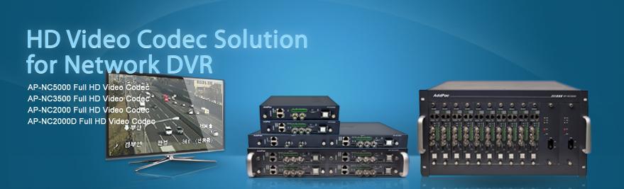 HD Video Codec Solution AddPac HD video codecs for NDVR like as AP-NC5000 are next generation multichannel HD video encoder/decoder devices based on a high performance DSP.