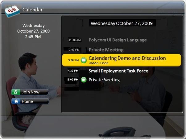 Also, by integrating Polycom HDX endpoint systems with Microsoft Exchange Server 2007, the endpoint systems can display the day s scheduled meetings and meeting reminders.