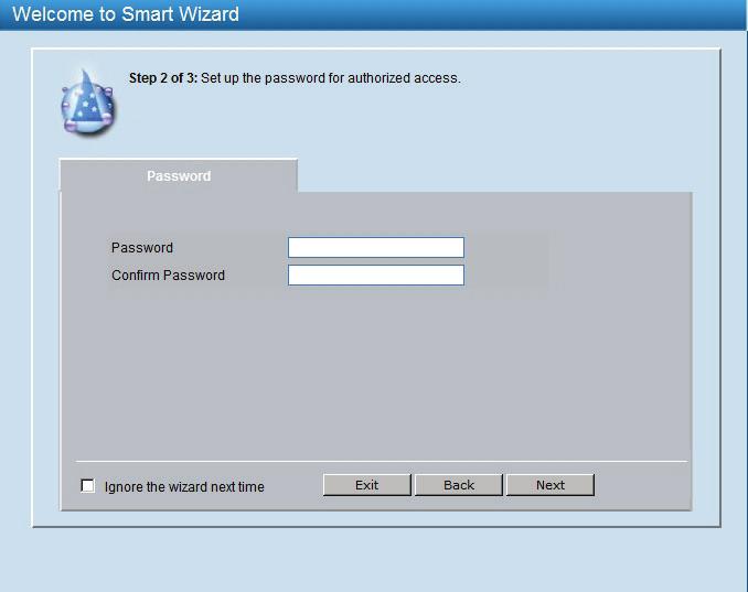 Figure 4.2 Password setting in Smart Wizard SNMP Settings The SNMP Setting allows you to quickly enable/disable the SNMP function. The default SNMP Setting is Disabled.