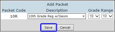 Change a Course Request Packet To change the course packet information, click the selected packet. The packet will be highlighted.
