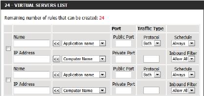This will allow you to open a single port. If you would like to open a range of ports, refer to the next page.