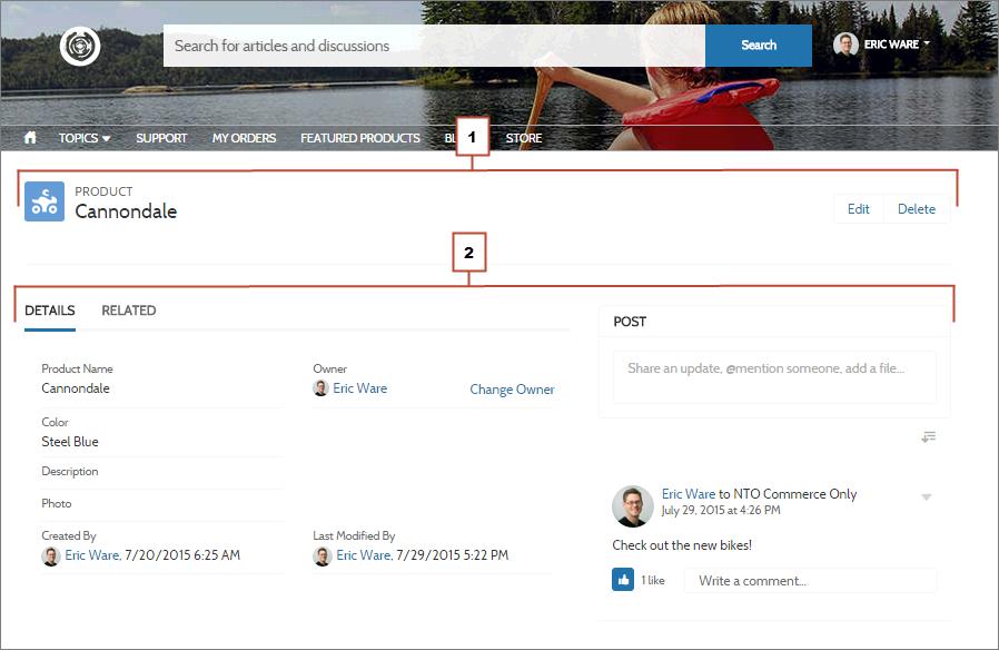 Share More Salesforce Object Data in Your Community Display Record Details in Your Community Display record details using the generic Record Detail page or create custom record detail pages.