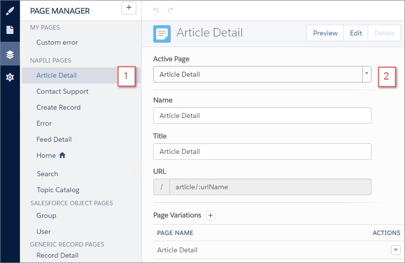 Page Properties and Types in Community Builder Page Properties and Types in Community Builder Use Page Manager to view and edit the properties of the various pages that make up your community.