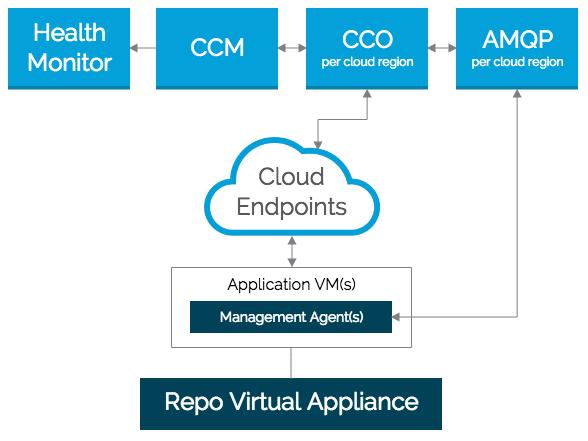 Cloud Center Application Management CloudCenter Architecture CloudCenter Logical Architecture One CloudCenter Manager (CCM) and Health Monitor One CloudCenter Orchestrator (CCO) and AMQP node per
