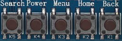2.2.6 User Buttons There are 5 user programmable buttons on the OK210, labeled as K1, K2, K3, K4 and K5, connected to S5PV210 external