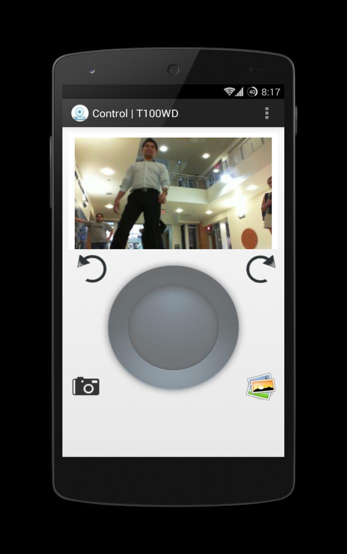 Mobile Application Control Section View live video