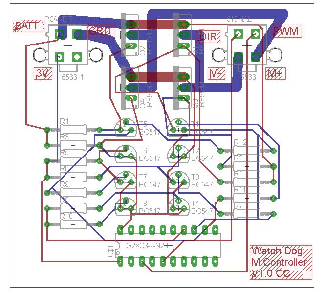 Motor Controller- PCB Specifications 3 x3 Thick Traces for