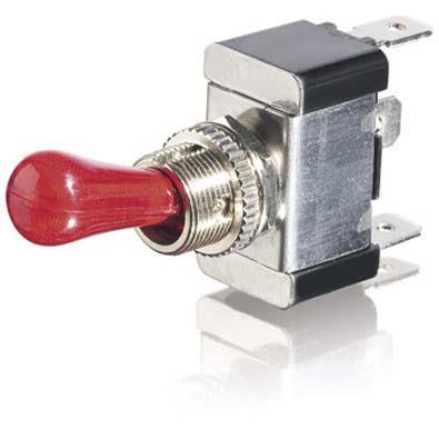 SPST 12VDC/30A Switch Rated at 12V 30A Red LED illuminates