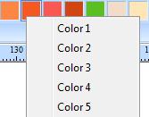 82 Pacesetter BES4 Dream Edition Instruction Manual A context menu appears, listing the color changes in the order they appear in your text.