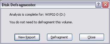The Estimated Disk Usage before Defragmentation and Estimated Disk Usage after