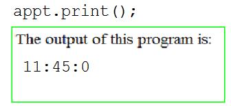 Define a print method public void print () { System.out.