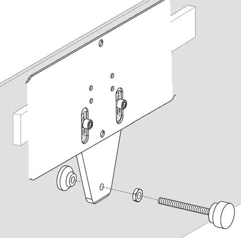 5''), depending on distance between Rail Clamp and adjacent vertical surface behind