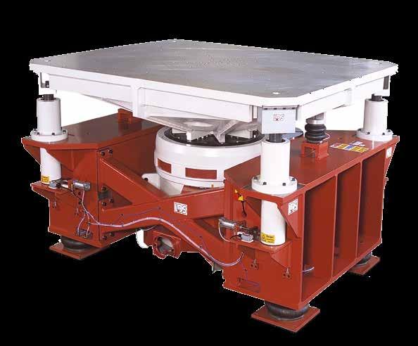 TRANSPORT SIMULATION PACKAGE TESTING The Quad V9 (4 x 105 kn) Vibration Test System has been specially designed for transport simulation, testing structures at frequencies from DC and payloads