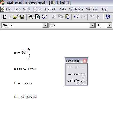 Figure 5 Displaying Variables in User Specified Units 13. Mathcad allows you to define new units in terms of existing units.