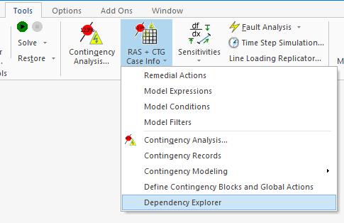 Opening the Dependency Explorer Select the Dependency Explorer