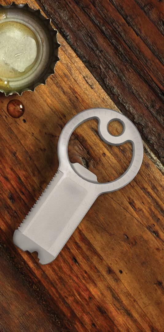 The UtiliKEY is small enough to hang from your keychain; ready for