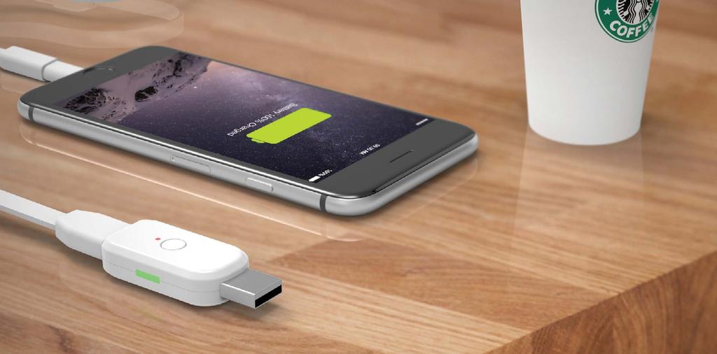 HAWKEYE Keep an Eye on Your Charging Cable HawkEye is a small adapter that attaches to any USB cable to