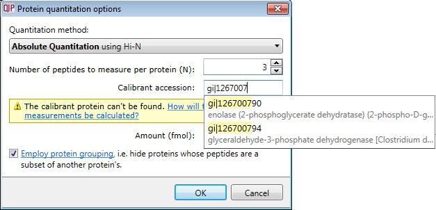 After peptide and protein identification, the abundance of each peptide is calculated from all its constituent peptide ions.