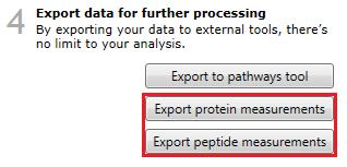 Stage 13: Exporting Protein Data Protein data can be exported in a