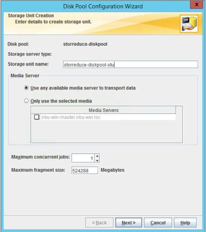 Check the box for the option Create a storage unit using the disk