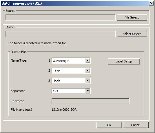Converting the Labels of All Files in a Folder by One Operation 3. Click [Select Files as Folder and File Type]. 4. Click [Folder Select]. 5.
