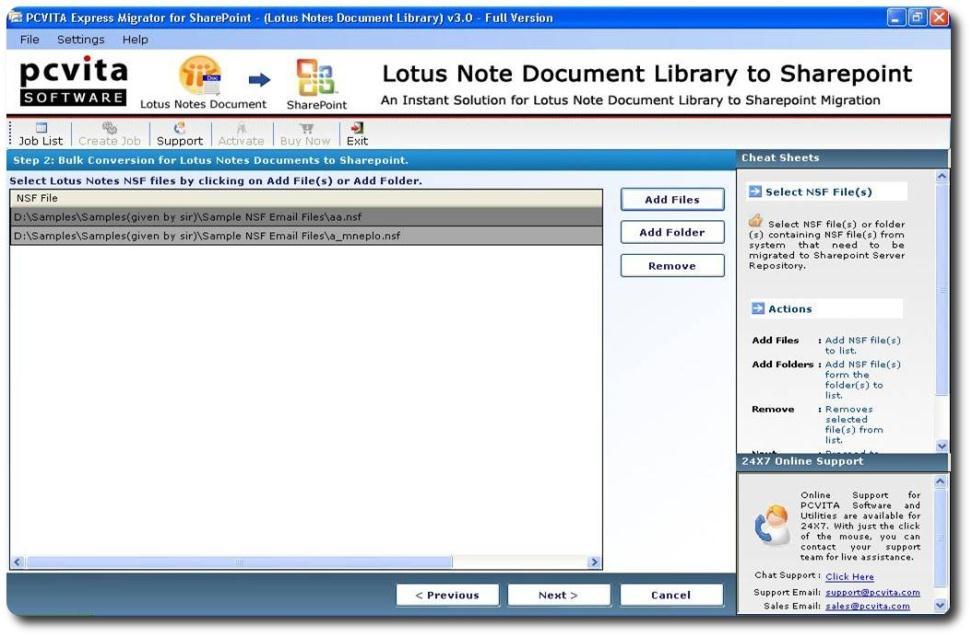 To start migrate your Lotus Notes files or folder you must enter the Job Title, Description and check Office 365