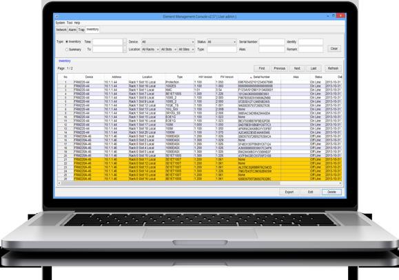 Interface CTC Union s Industrial Network Management System is a comprehensive management tool, including SmartView TM Element Management System (EMS) and SmartConfig TM.