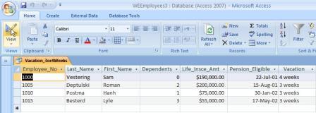 Extracting Records Using Criteria Statements Extracting Records Using Criteria Statements With WEEmployees3.accdb open, right-click Non-Medical_Benefits in Navigation pane then click Design View.