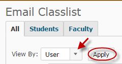 Your class list will appear.