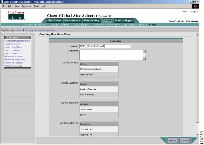 Creating and Managing Primary GSSM GUI User Accounts Chapter 3 Creating and Managing User Accounts Figure 3-11 Creating New User View General Configuration Details Page With Selected Items Assigned
