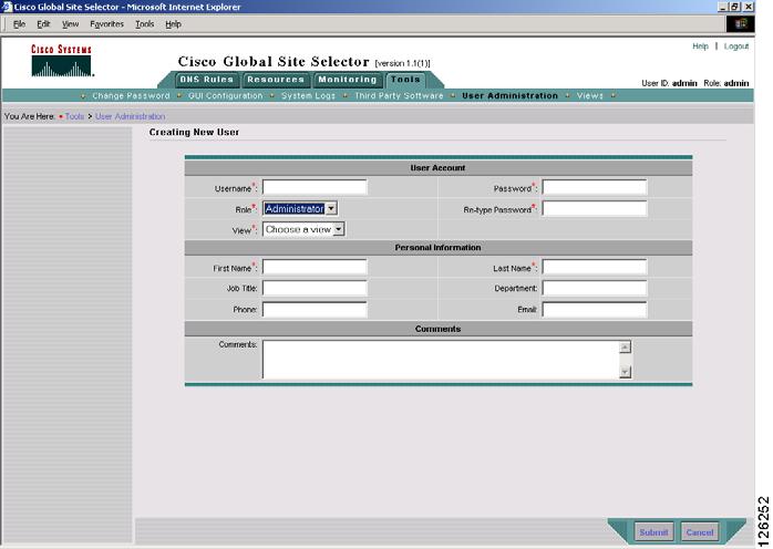 Creating and Managing Primary GSSM GUI User Accounts Chapter 3 Creating and Managing User Accounts Figure 3-2 Creating New User Details Page 4.
