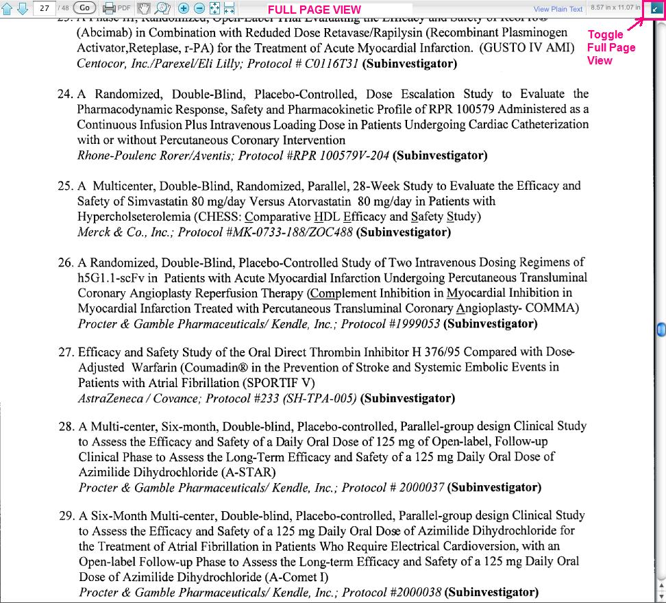 TEXAS MEDICAL BOARD INTRODUCTION TO WEBLINK Page 7 of 20 Full page view option uses the entire window to display the document