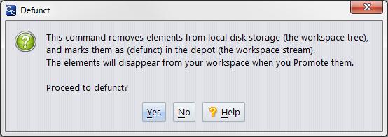 Defunct: Removing Elements from the Workspace The Defunct command removes elements from active use in your workspace.