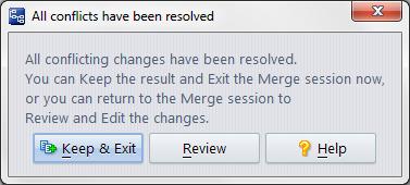 Manual Editing At any time during a Merge tool session, you can manually edit the contents of the merged version. Just click anywhere in the pane containing the merged version, and type.