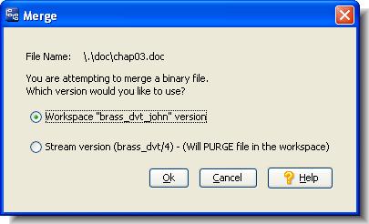 Merging Versions of a Binary File No generally accepted algorithm exists for merging the contents of binary-format files.