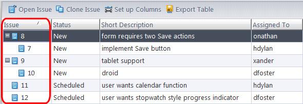 AccuWork displays a new Issue form. When you are done, click the Save or Save & Close button. AccuWork both creates the new issue and the parent/subtask relationship.