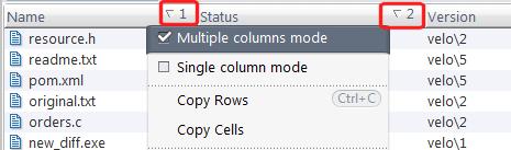 Select the column you want to move in the Columns dialog box. 2. In the Columns dialog box, Use the up and down arrows to move the column. 3. Click Ok.