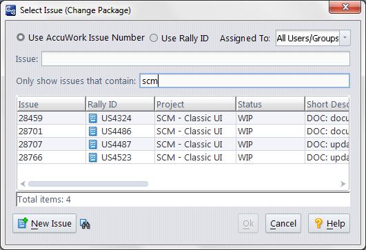 1. One of the AccuWork queries specified in the Change Package Triggers section is executed, selecting a certain set of issue records. 2.